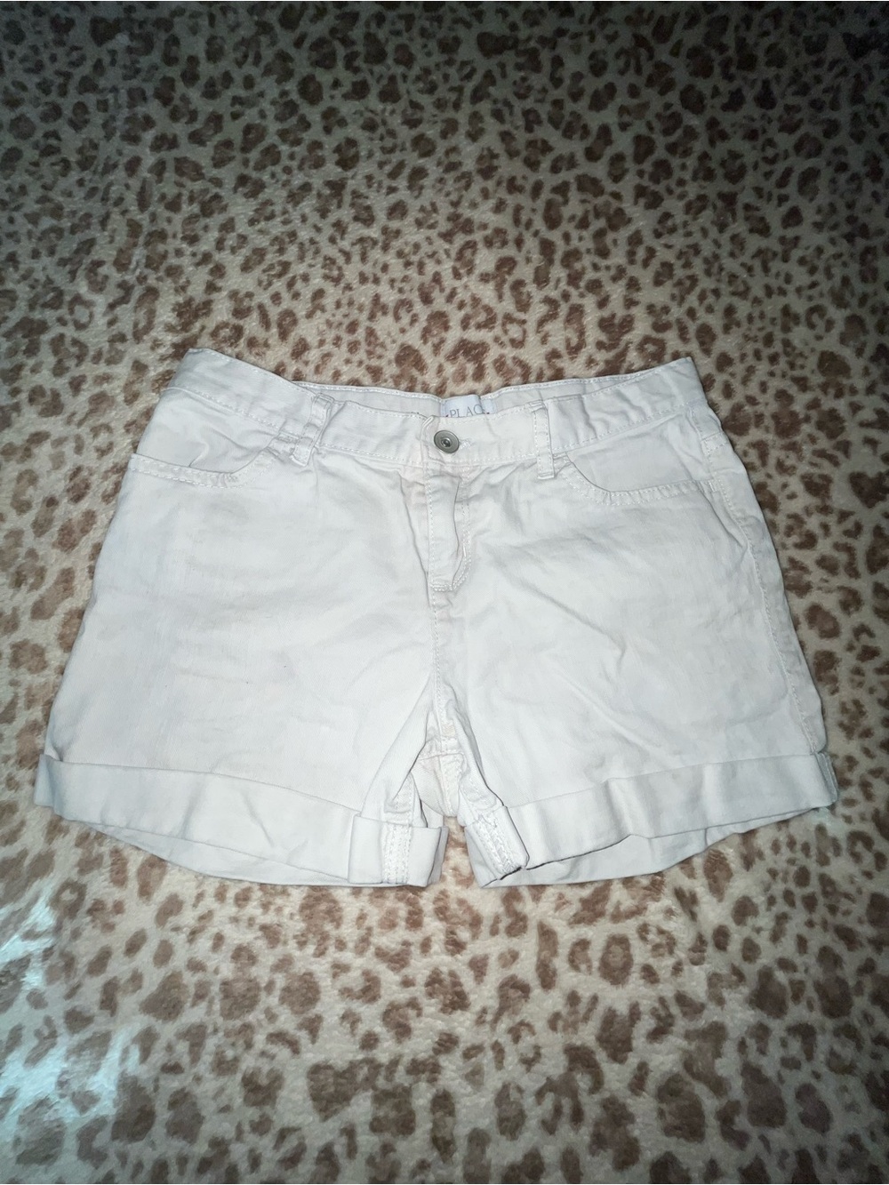 The Children's Place White Cuffed Jean Shorts